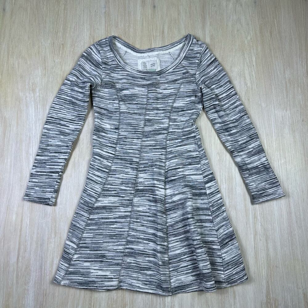 Anthropologie Saturday Sunday Gray Space Dye Bookend Sweater Dress XS Petite